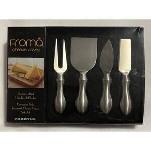 Prodyne Froma Stainless Steel Gourmet Cheese Knives European Style Set of 4 NIP